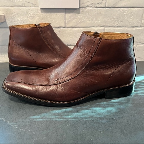 Stacy Adams sz 9.5 brown leather boots main image 9